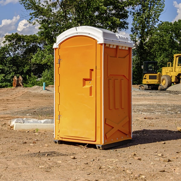 how often are the portable restrooms cleaned and serviced during a rental period in Melbourne Iowa